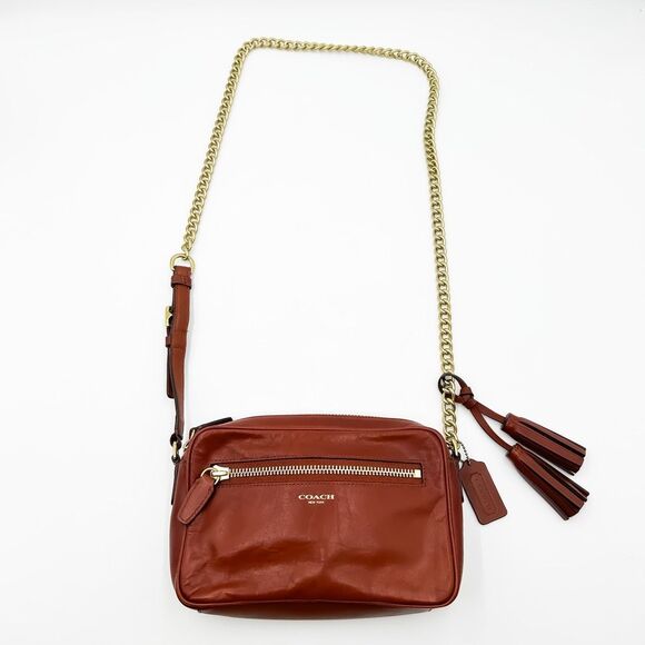 Coach Legacy Flight Cognac Brown Leather Crossbody Shoulder Bag 25362 - Picture 2 of 13